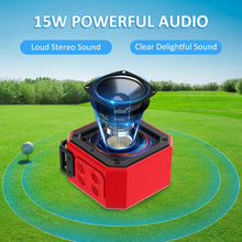 Load image into Gallery viewer, Sportkee Golf Cart Bluetooth Speaker Magnetic Portable Wireless Speaker with Loud Stereo Sound Bass Boost 20 Hours Play IPX7 Waterproof TWS &amp; SD Card Function Golf Cart Accessories Golf Gifts(Storage Case)
