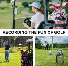 Load image into Gallery viewer, Magnetic Golf Cart Phone Holder Mount, Strong Magnet Cell Phone Holder for Golf Cart with Strap Mount,Ultra Strength Magnet Cell Phone Caddy fits iPhones, Samsung, Google, Huawei, LG
