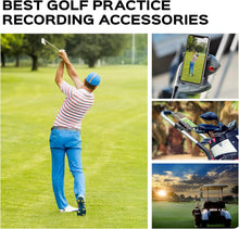 Load image into Gallery viewer, Magnetic Golf Cart Phone Holder Mount, Strong Magnet Cell Phone Holder for Golf Cart with Strap Mount,Ultra Strength Magnet Cell Phone Caddy fits iPhones, Samsung, Google, Huawei, LG
